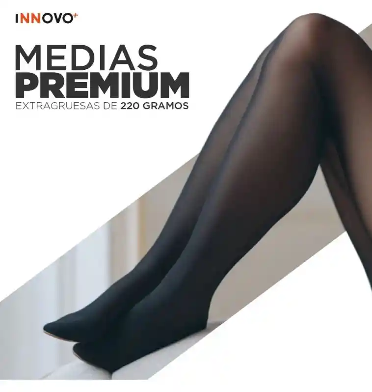 Medias Térmicas Translúcidas Mujer Pantimedia 220 Gr Premium Negro Unica