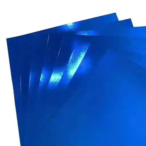 Cartulina Metalizada Azul Espejo 1/2 Pliego