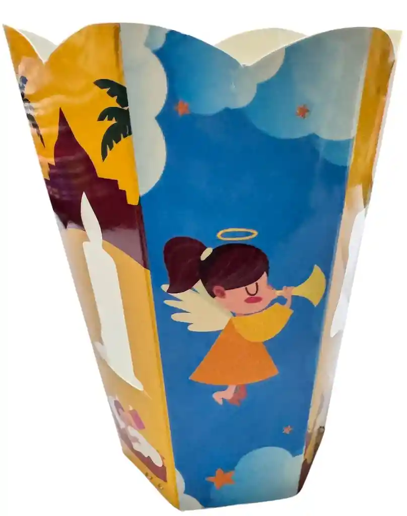 Nav Paquete De Faroles De Piso Diseño Navideño Pqt X10