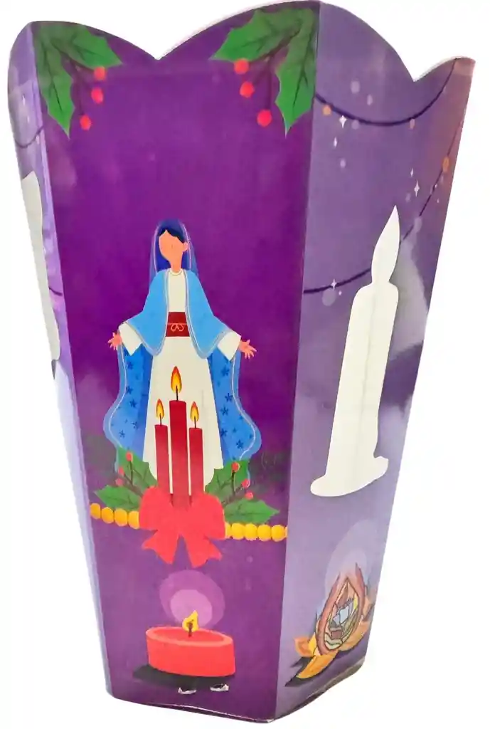 Nav Paquete De Faroles De Piso Diseño Navideño Pqt X10