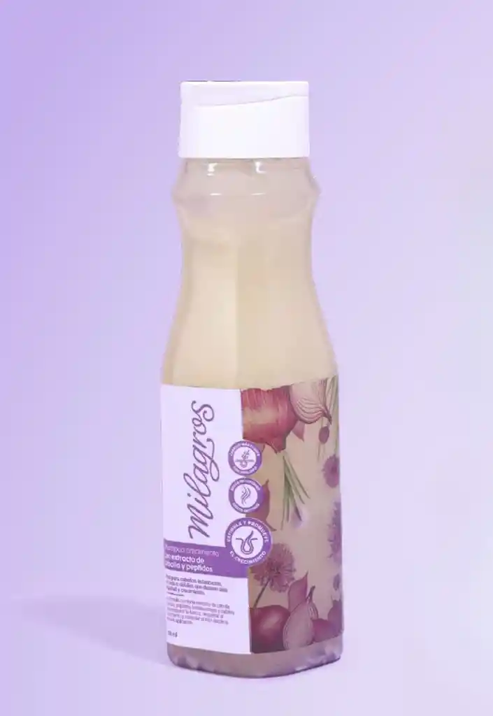 Shampoo Milagros Con Extracto De Cebolla Y Péptidos