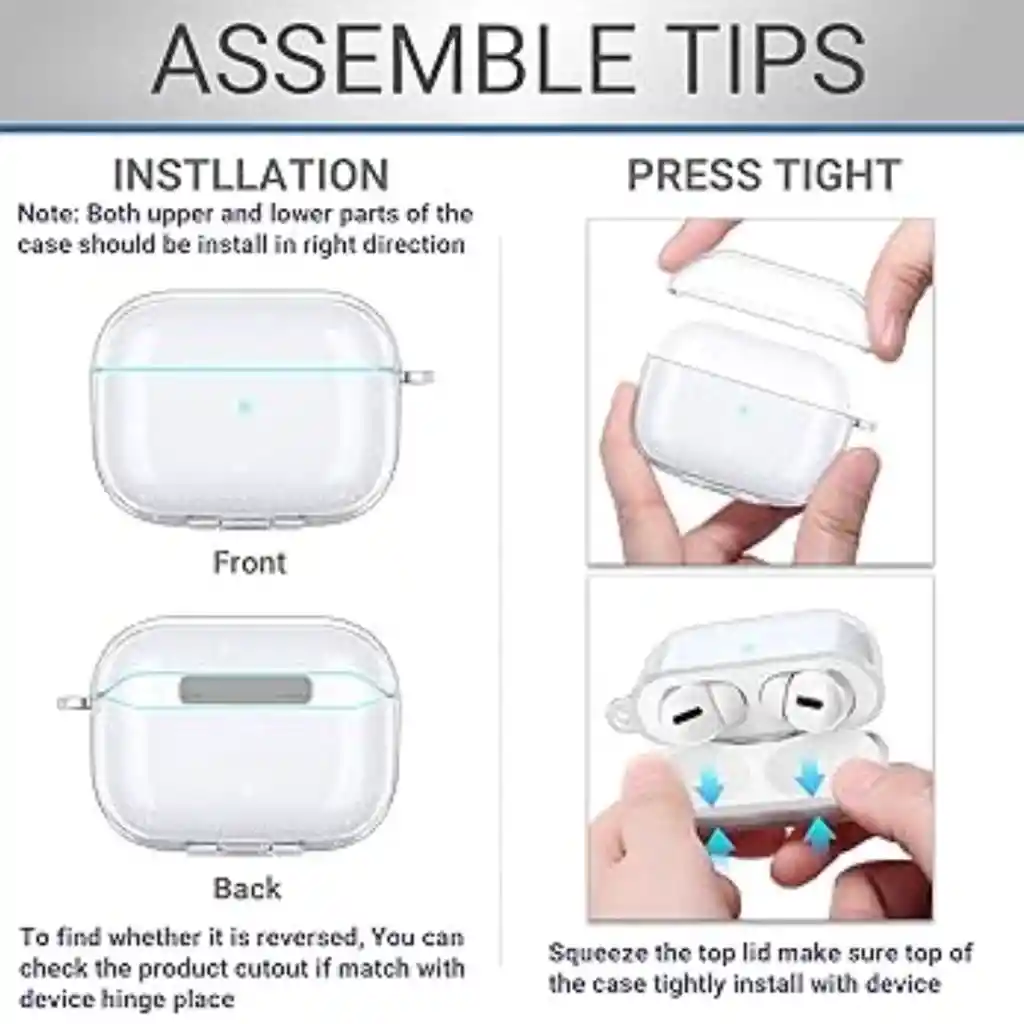 Estuche Transparente Para Airpods Pro 3 2025