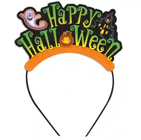 Tiara Impresa Happy Halloween X 4 Unidades Sempertex