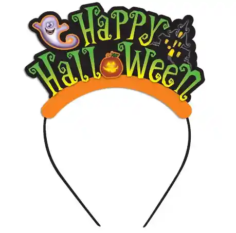 Tiara Impresa Happy Halloween X 4 Unidades Sempertex