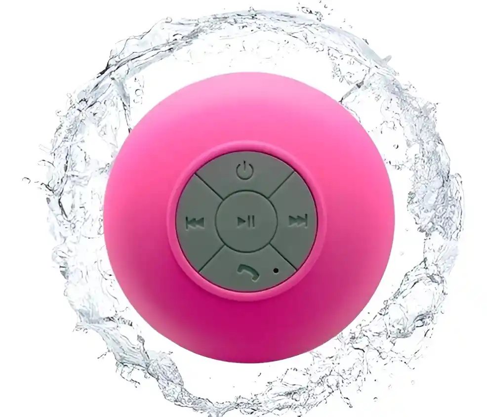 Mini Parlante Altavoz Bluetooth Waterproof Para Ducha Bts-06 - Rosa