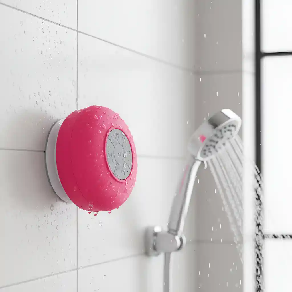 Mini Parlante Altavoz Bluetooth Waterproof Para Ducha Bts-06 - Rosa