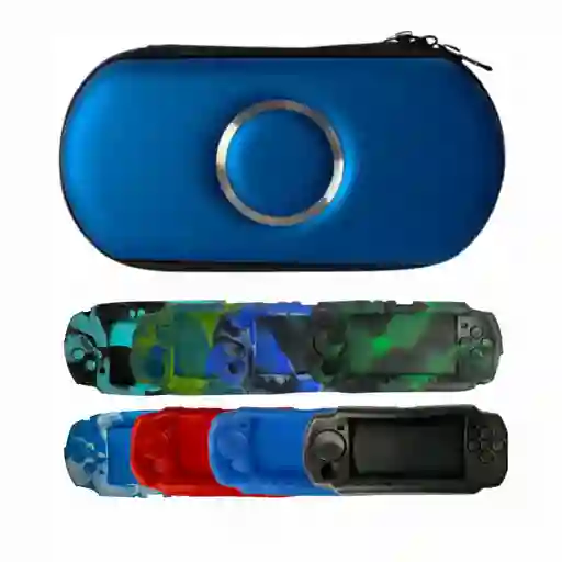 Estuche Protector Azul + Silicona Compatible Psp 2000/ 3000