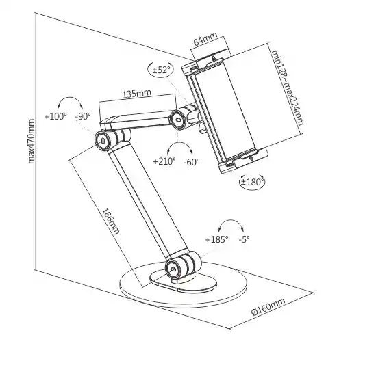 Soporte Brazo De Mesa Extensible Para Tablet