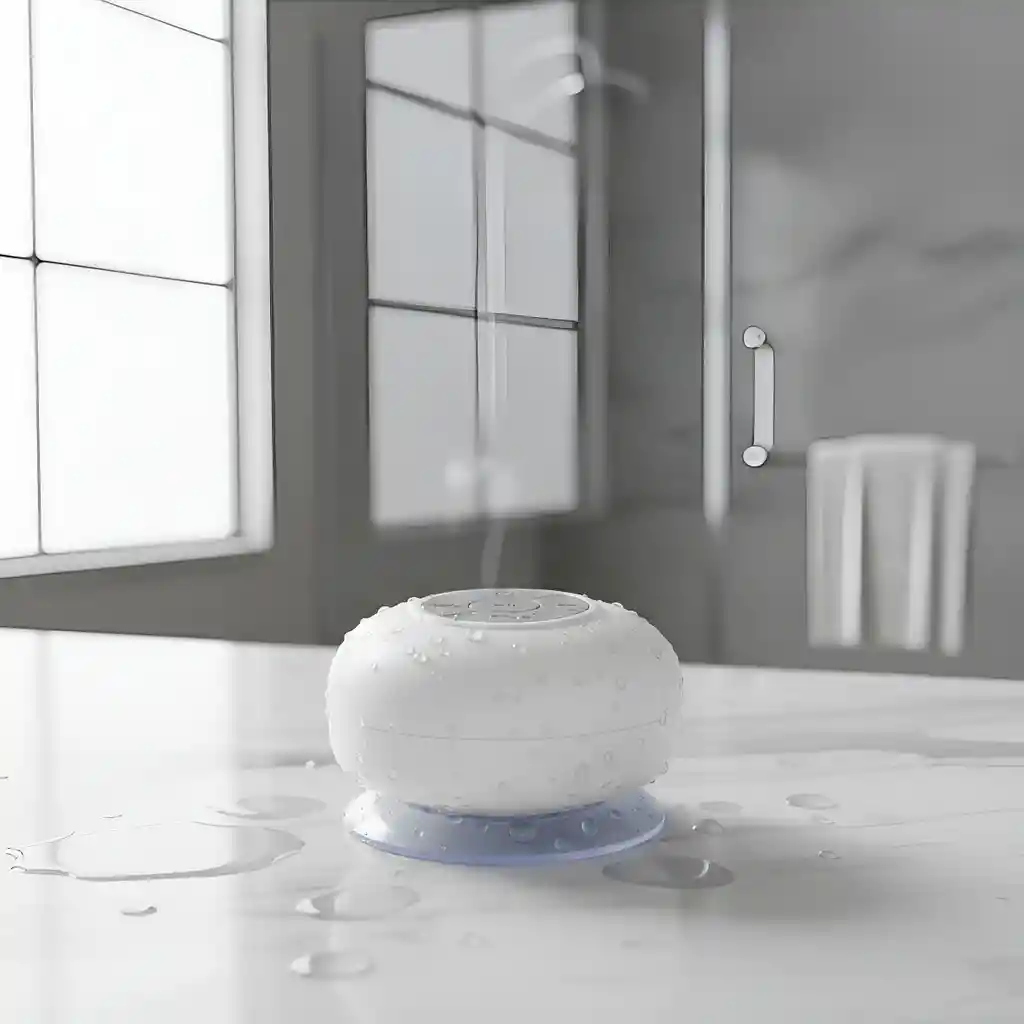 Mini Parlante Altavoz Bluetooth Waterproof Para Ducha Bts-06 Blanco