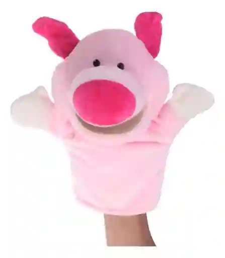 Títere Para Niños Animales Por Unidad Tela Hipoalergénica Cerdito