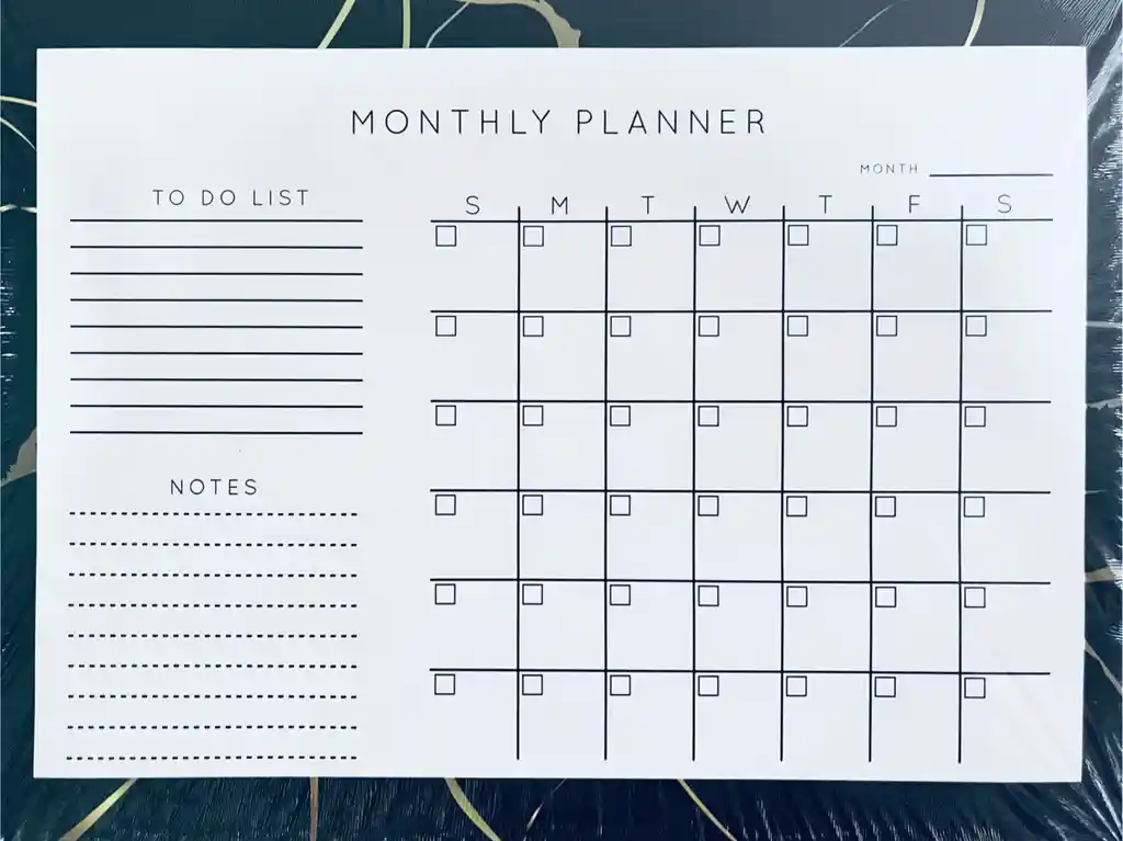 Planeador Mensual Extragrande Black Style