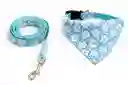 Collar Pañoleta + Trailla Flores Talla L