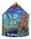 Carpa Castillo Original Azul Dino Amigo Para Niños Y Niñas