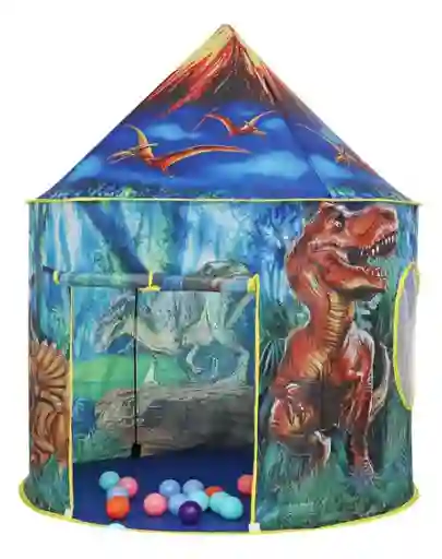 Carpa Castillo Original Azul Dino Amigo Para Niños Y Niñas