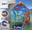 Carpa Castillo Original Azul Dino Amigo Para Niños Y Niñas