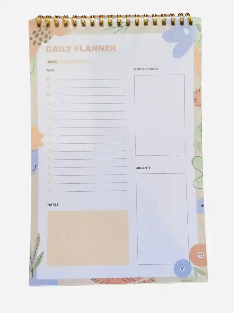 Planeadorn Diario Dayly Planner Minimalista Vertical Argollado 16.5x24.9cm 50hj