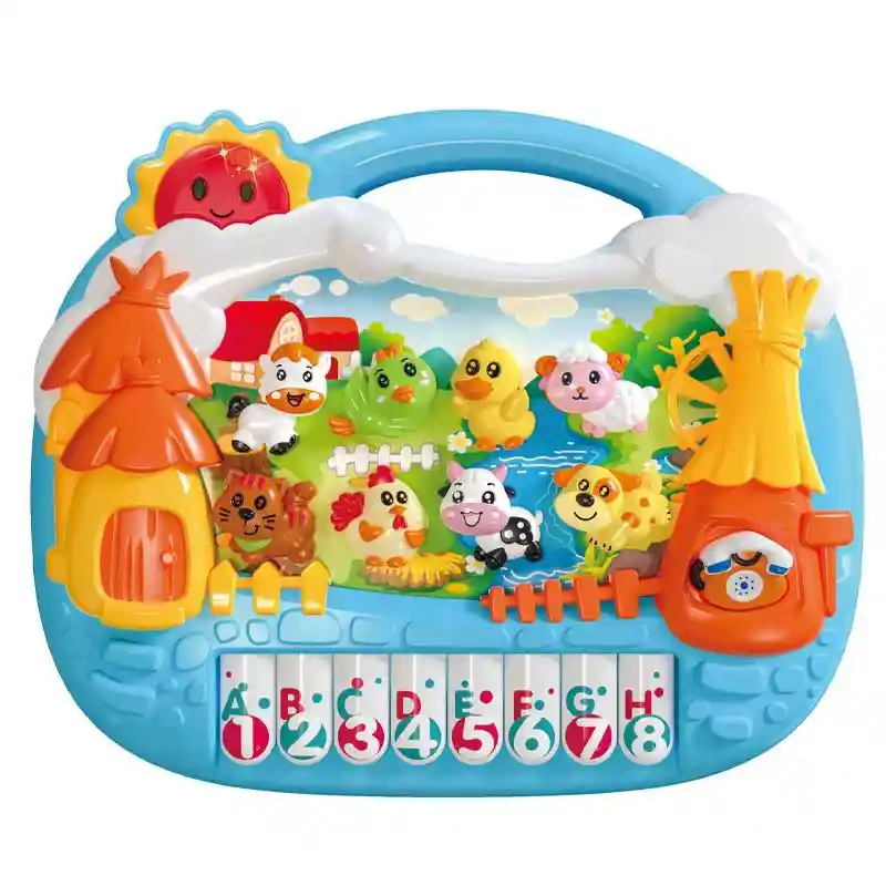 Juguete Piano Musical Granja Didáctica Para Niños