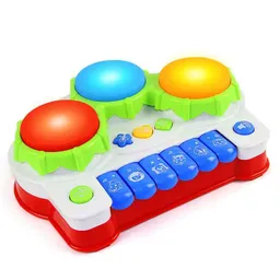 Juguete Piano Musical Con Tambores Didáctico Para Bebe Rojo