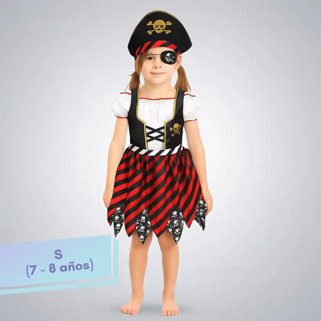 Disfraz Halloween Pirata Talla S (7-8 Años)