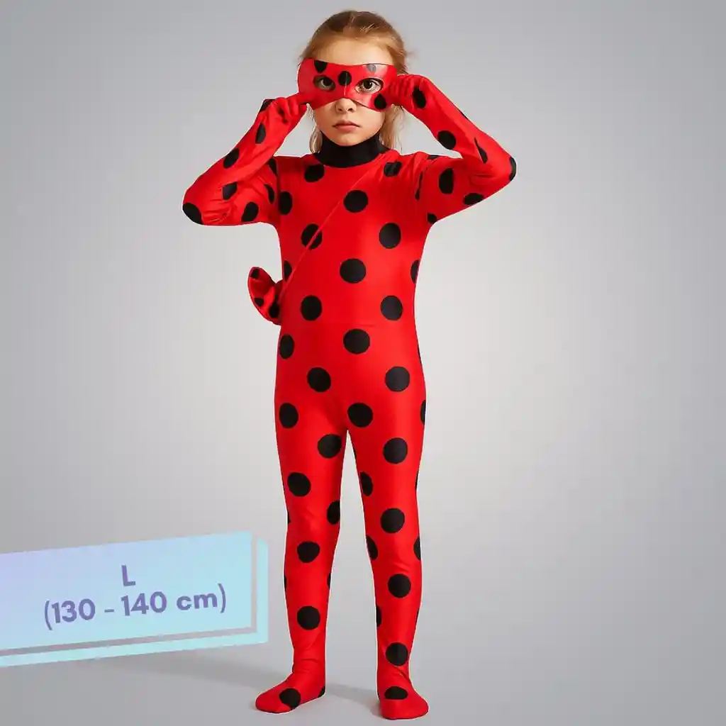 Disfraz Halloween Miraculous Ladybug Talla L (130-140 Cm)