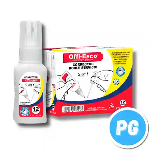 Corrector 2 En 1 Offi Esco (lapiz Y Brocha) 12ml Oe 254