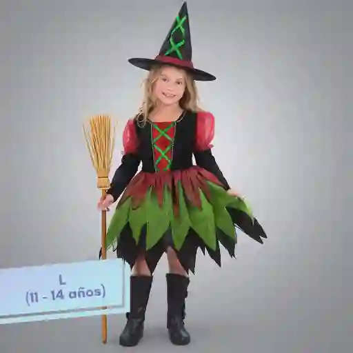 Disfraz Halloween Bruja Talla L (11-14 Años)