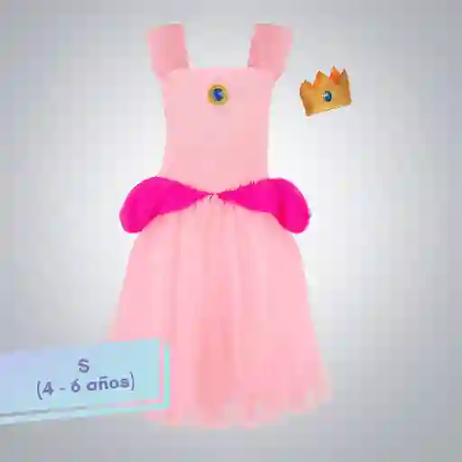 Disfraz Halloween Princesa Peach Talla S (4-6 Años)
