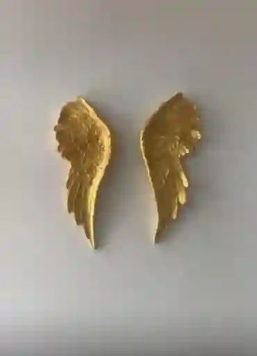 Alas De Ángel Doradas — Decoración Espiritual De Protección Y Luz | Arte De Fe