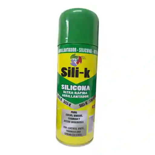 Silicona Spray Abrillantador Sili K Sili-k Cuero Vinilos Formica Acero Secado Rapido