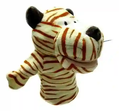 Titere Peluche Marioneta De Tigre Color Claro 24cm