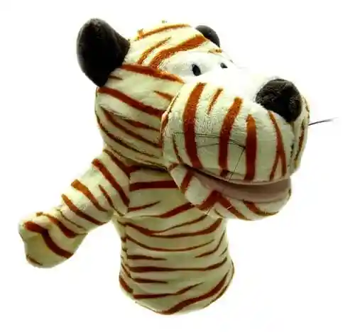 Titere Peluche Marioneta De Tigre Color Claro 24cm