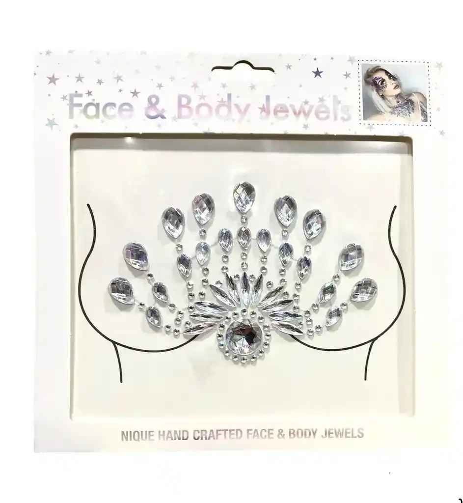 Gemas Piedras Adhesivas Para Pecho Hora Loca Halloween Carnaval Party