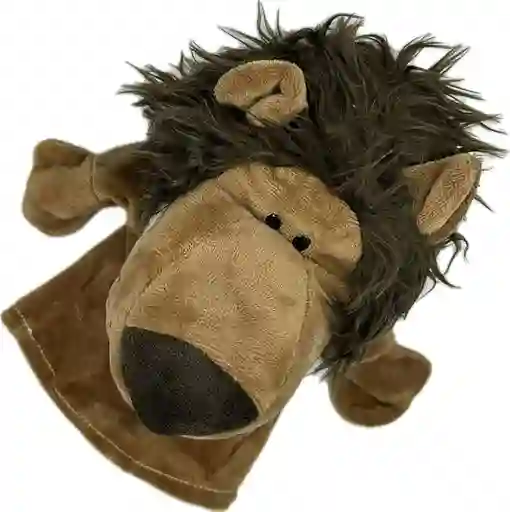 Titere Peluche Marioneta De Leon Cafe Oscuro 24cm