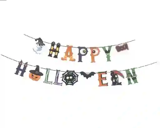 Letrero Guirnalda Happy Halloween