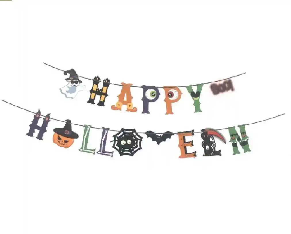 Letrero Guirnalda Happy Halloween