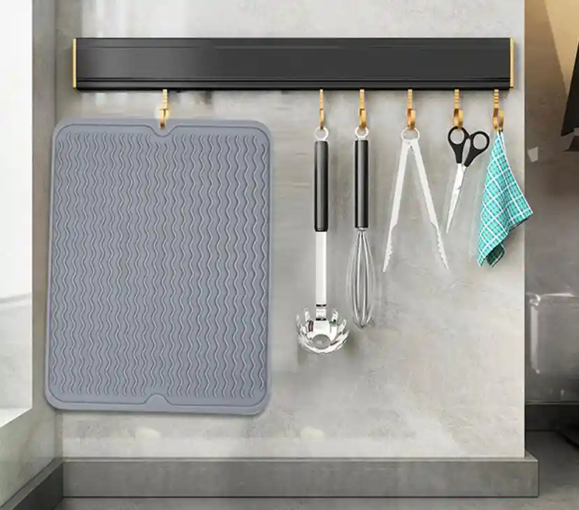 Tapete Escurridor Para Losa Secador De Vajilla De Silicona Seca Platos