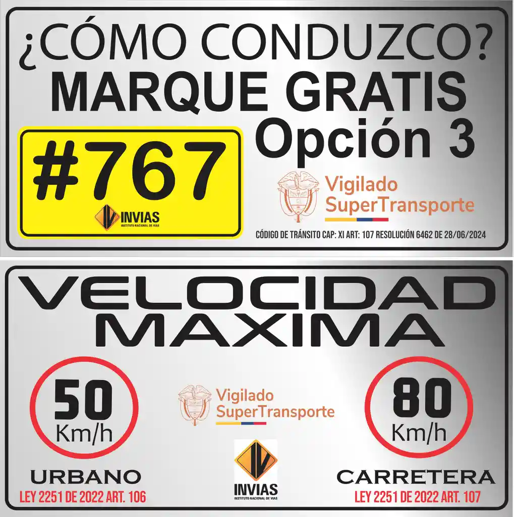 Avisos Vinilo Adhesivo Velocidad Máxima Y Como Conduzco 2025