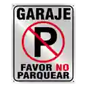 Aviso Letrero Plastico Prohibido Parquear 40x30cm Reflectivo