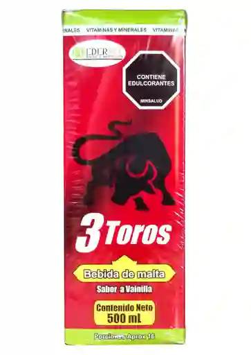 Tres Toros X 500 Ml De Edervit