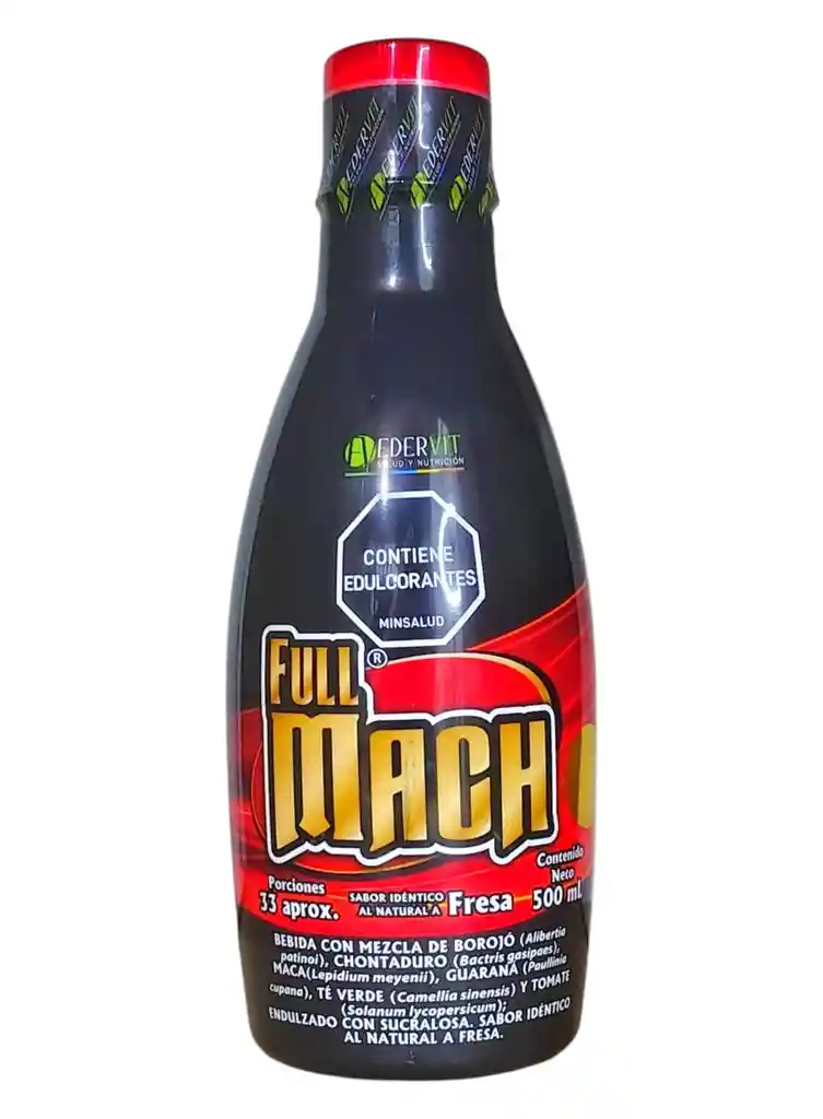 Full Mach X 500 Ml Jarabe Energizante De Edervit