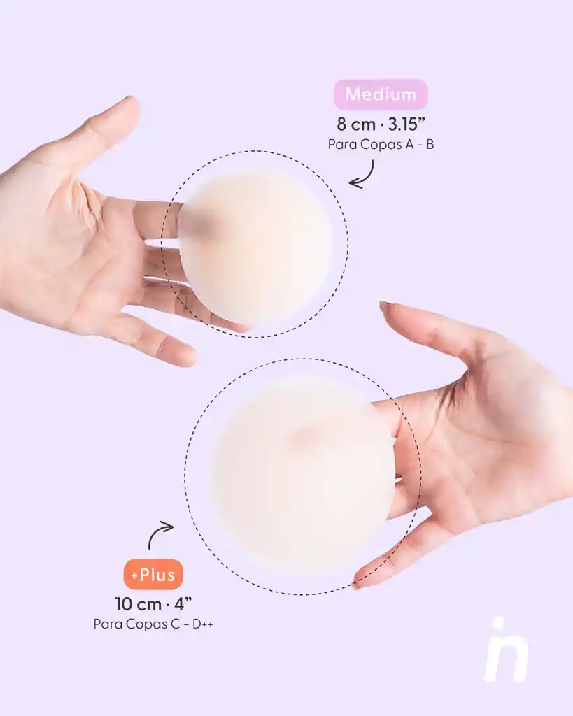 Cubrepezones De Silicona Reutilizable Talla: M (8 Cm) / Color: Chantilly - Nipskin®