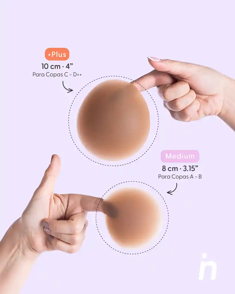 Cubre Pezones De Silicona Reutilizable Talla: Plus (10 Cm) / Color: Chocolate - Nipskin®