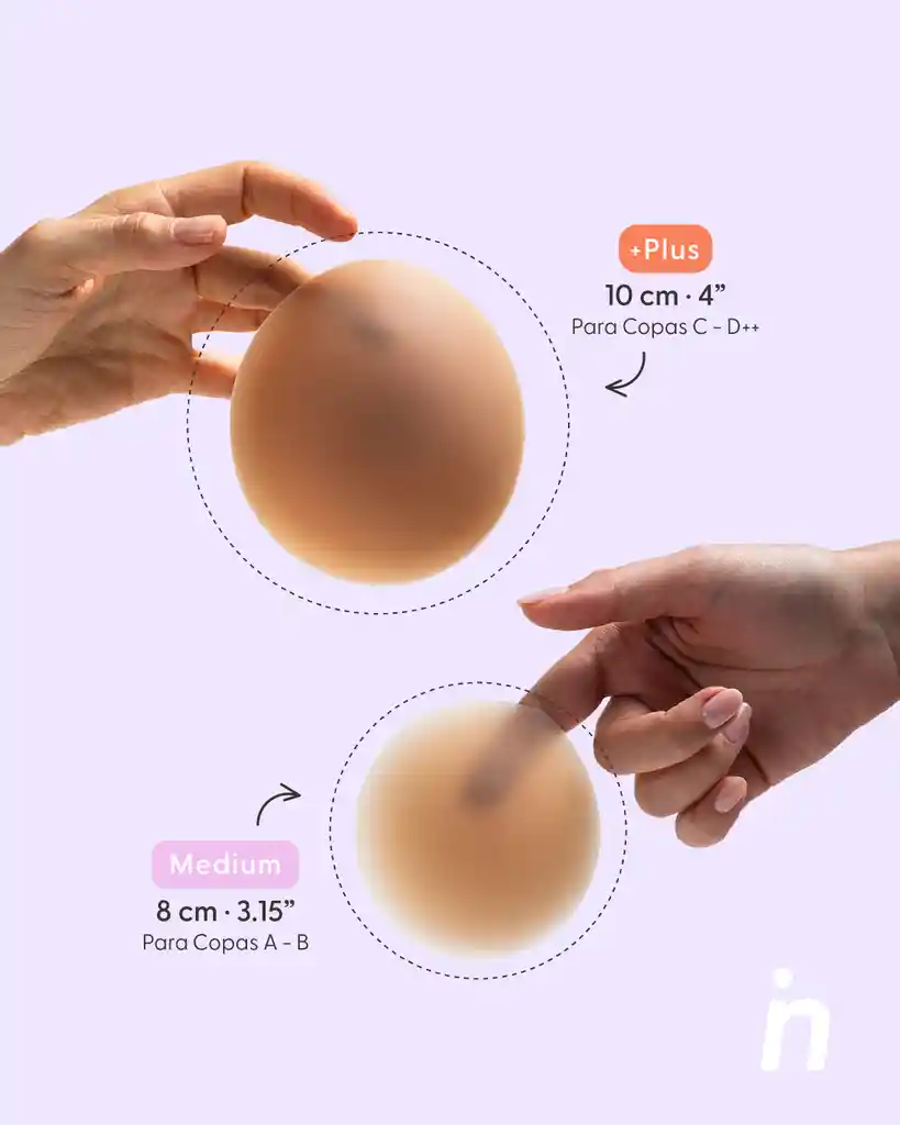 Cubre Pezones De Silicona Reutilizable Talla: Plus (10 Cm) / Color: Cappuccino - Nipskin®