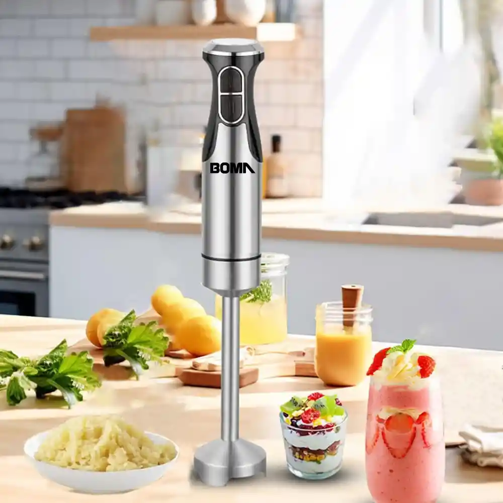 Batidora De Inmersion Licuadora De Mano Boma Acero Inox 800w