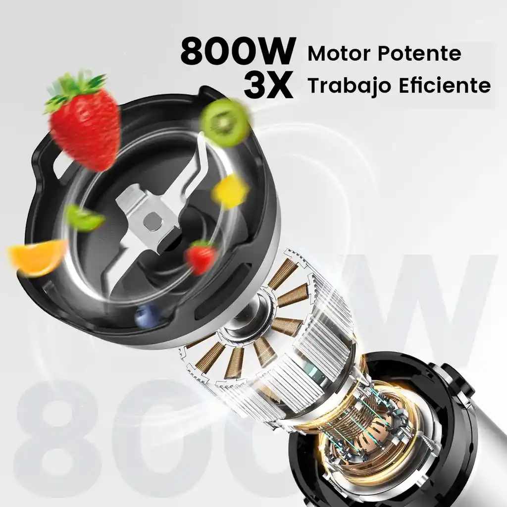 Batidora De Inmersion Licuadora De Mano Boma Acero Inox 800w