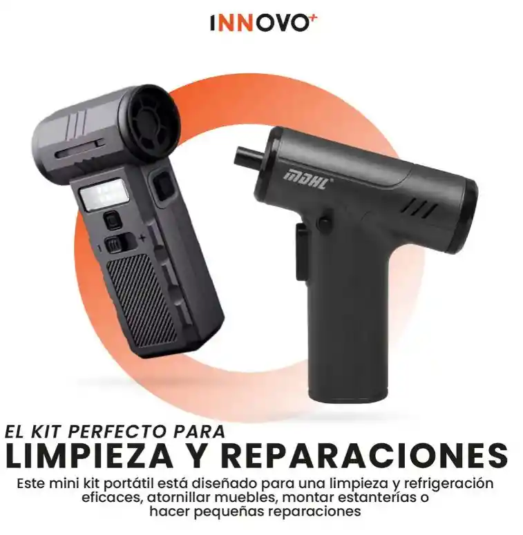 Destornillador Eléctrico Con Soplador Aspiradora Todo En Uno Multifunción