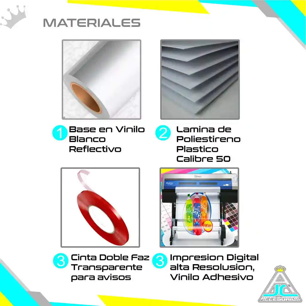 Aviso Letrero Plastico Prohibido Parquear 40x30cm Reflectivo