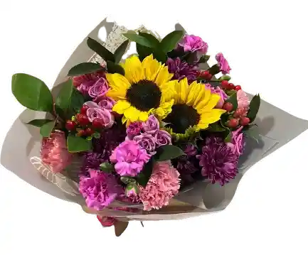 Ramo Mixto – Girasoles, Claveles Y Crisantemos