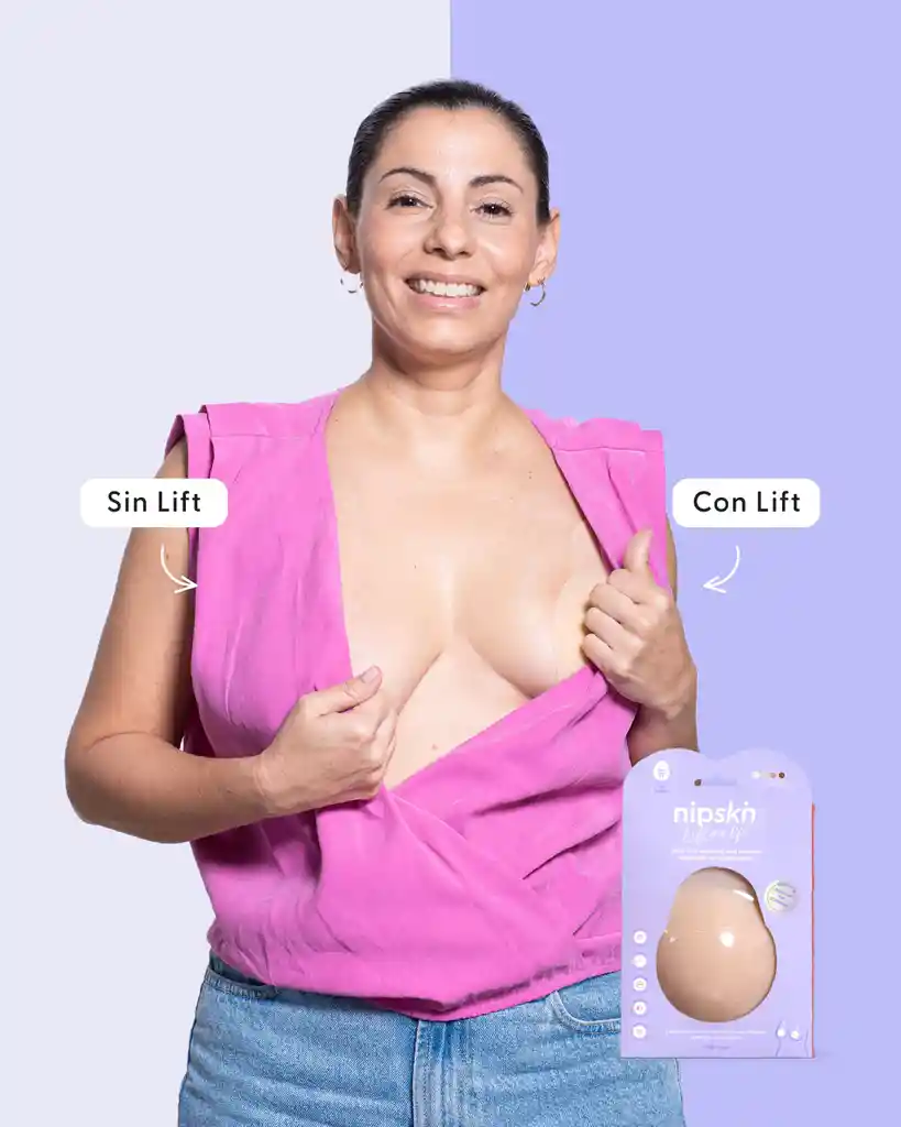 Cubre Pezones De Silicona Para Levantar El Busto, Lift Me Up. Talla Plus (copa B-c) / Color Vainilla - Nipskin®