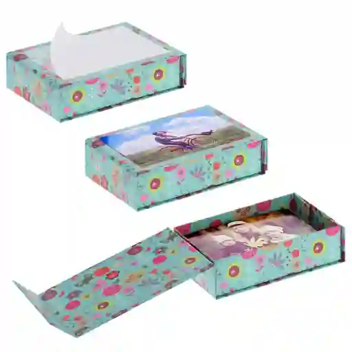 Caja Decorativa Para Fotos 10x15cm Mitsubishi Easygifts Flores